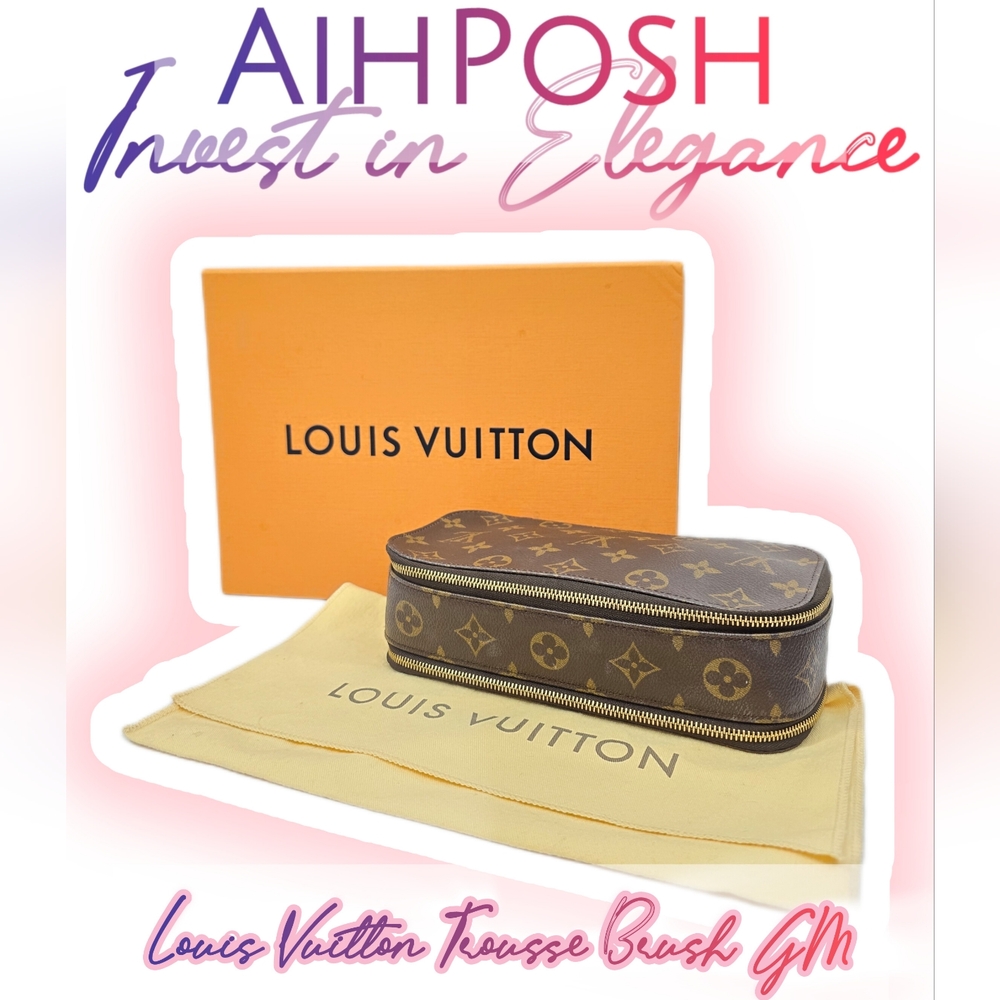 ✅️SOLD✅Louis Vuitton Monogram Trousse Brush GM Cosmetic Pouch(Date Code:VI 0052)